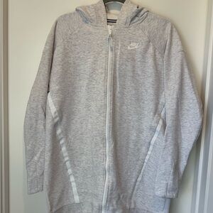 Nike Light Heather Gray Full-Zip Hooded Sweatshirt